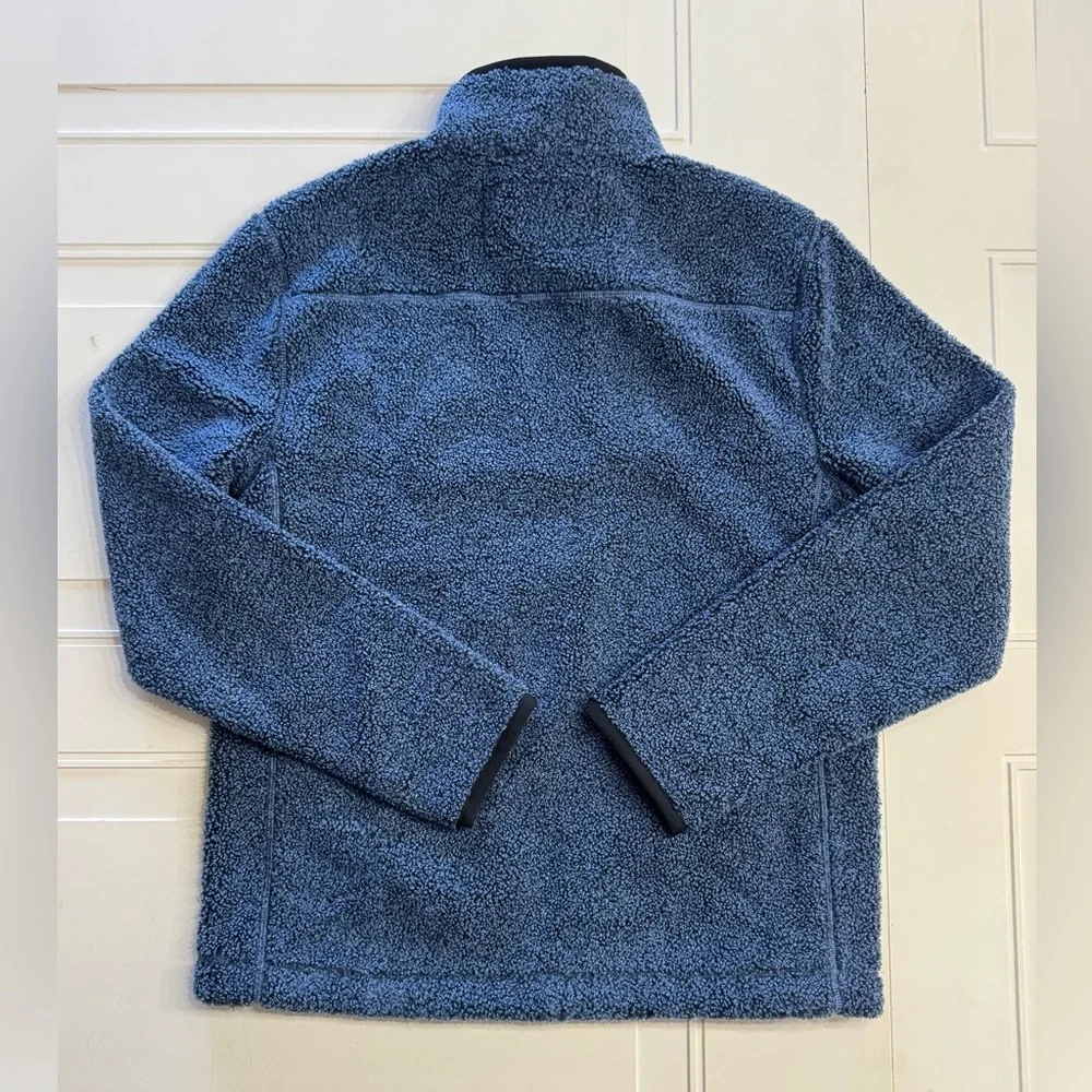Vineyard Vines Blue Sherpa 1/2 Zip Pullover Sweater Men's Size Small